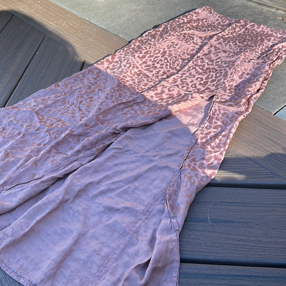 SHOP‎ NEIGHBOR SILKY MAXI CHEETAH SKIRT